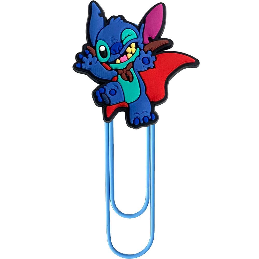 Stitch Cartoon PVC Paperclip Bookmark - Colorful U-Shaped Office Supplies