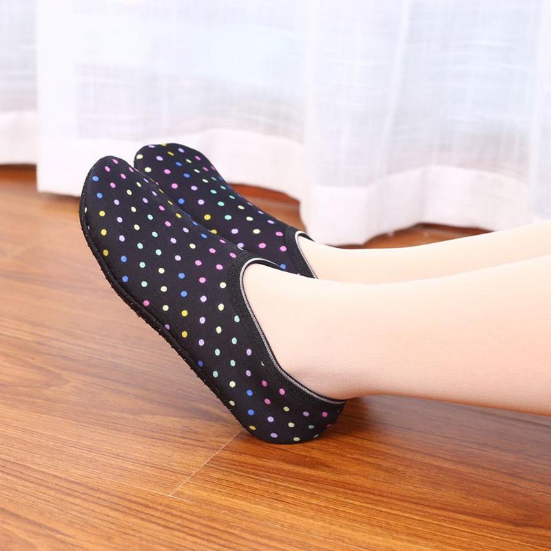 

Женские домашние тапочки, короткие носки для помещений, эластичные, с принтом, теплые, утолщенные, на флисовой подкладке, напольные носки, носки с нескользящей подошвой C чёрный