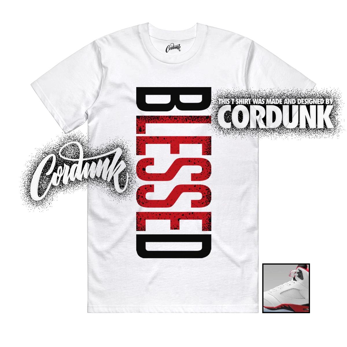 

5 Fire Red Black Tongue White Varsity University Bred T Shirt Match VERTBLS S