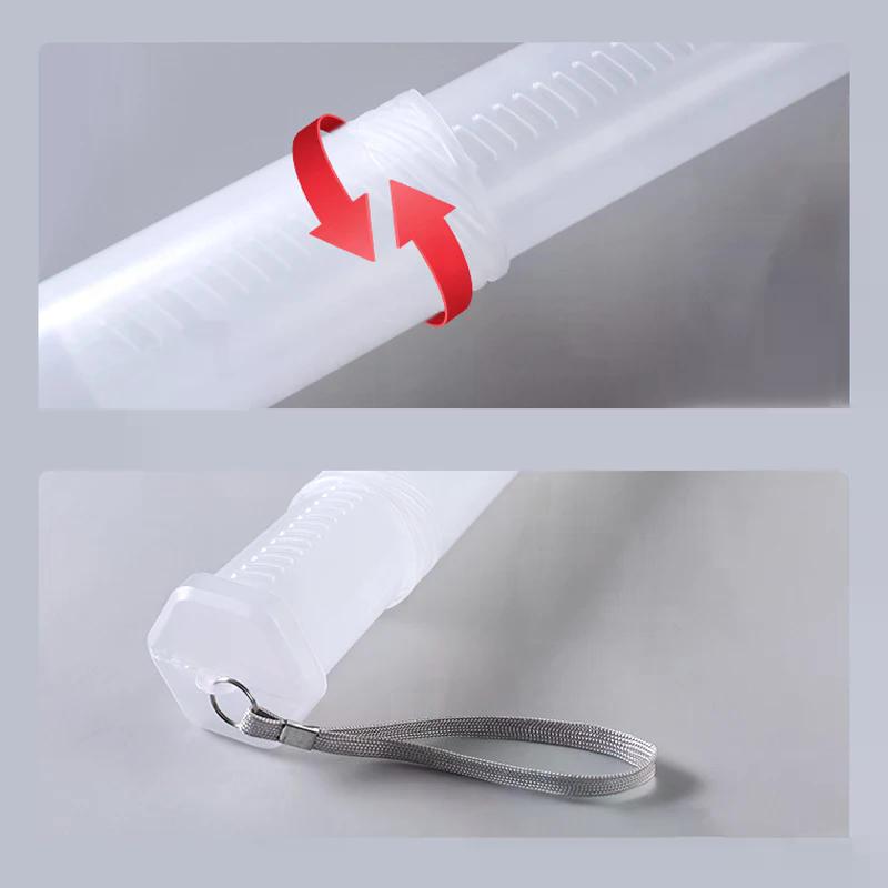 1PC Clear Plastic Retractable Makeup Brush Holder Adjustable Height Cylinder With Lid Dustproof Cosmetic Box