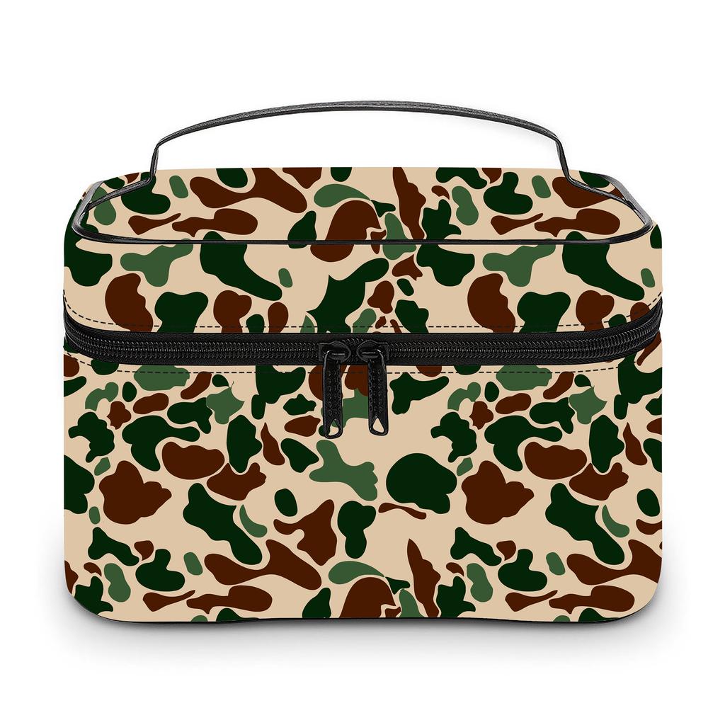 New Lady Custom Jungle Camo Cosmetic Bag Portable Cloud Camo Travel Makeup Case Large Capacity Toiletry Organizer for Women