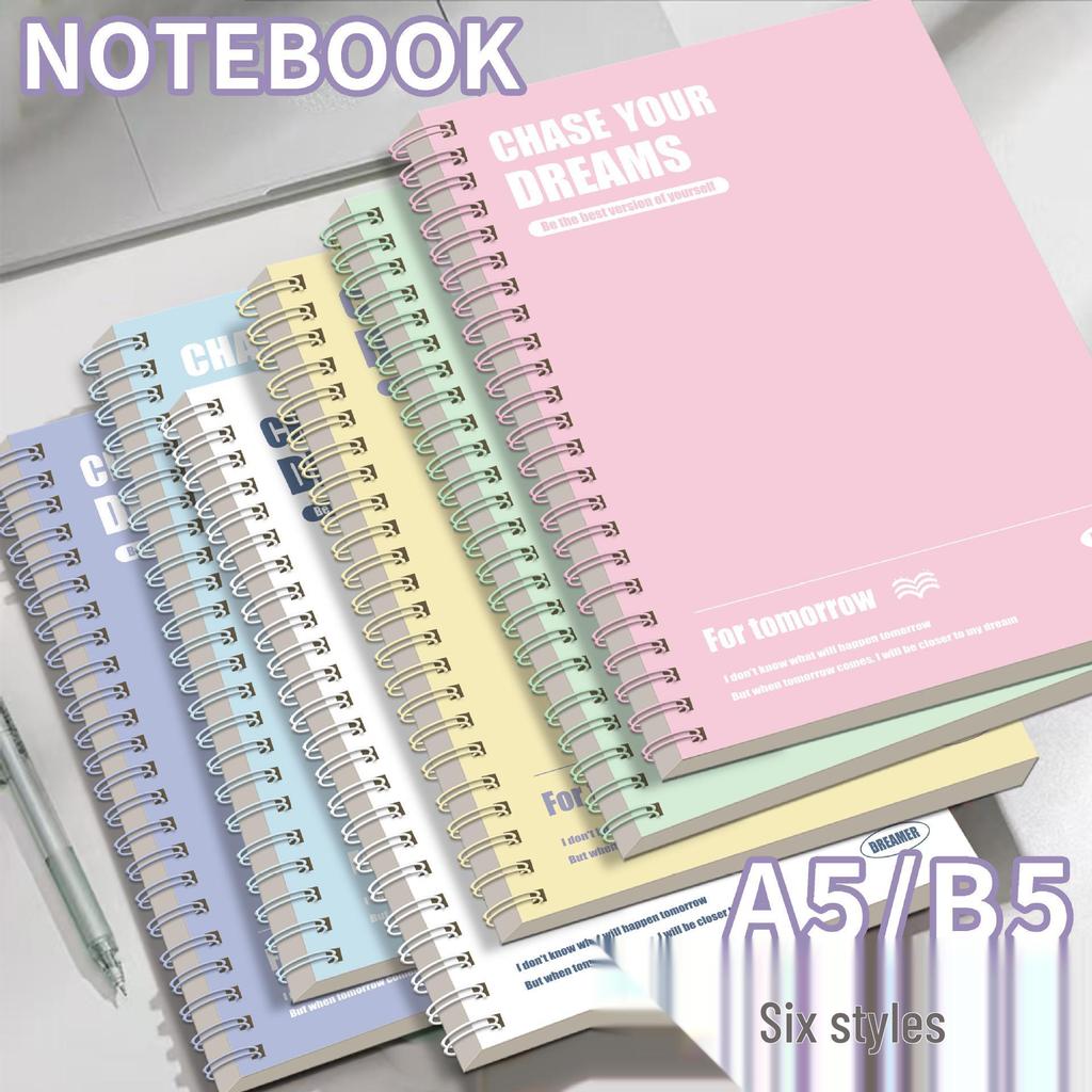 Super Thick Spiral Notebook B5, Lined, High Appearance A5, Perfect for High School Exam Prep.