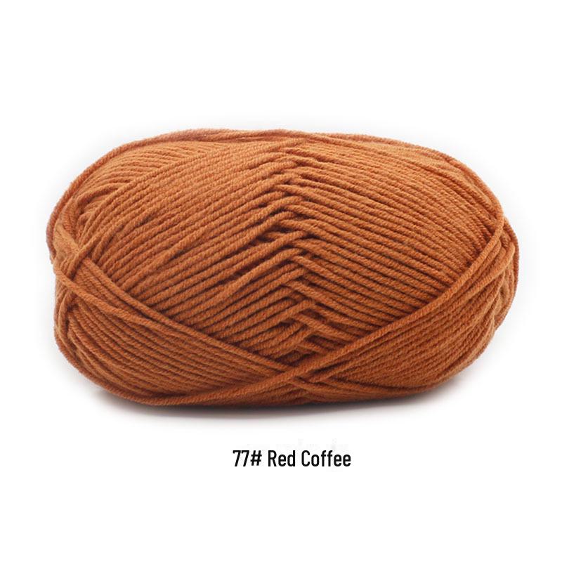 Fir de Bumbac Pieptănat cu 4 Fire pentru Căciulă și Fular Tricotate Manual pentru Bebeluși