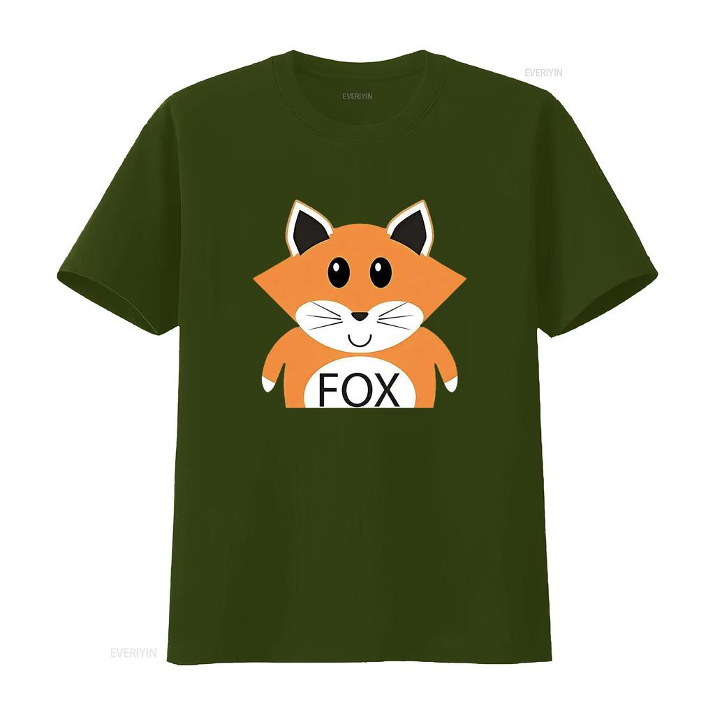 FOX American Retro  Womens T Shirt Black X Large vintage Washed Top For Everyday Wear fashion Comfortable Unisex Casual