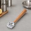 Rust-proof Meat Hammer Tenderizer Hammer, with Ergonomic Wooden Handle, Non-Slip Grip Stainless Handle Mallet Steel Fist-Shaped Mallet, Kitchen