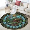 Forest Creatures Glass Round Area Rug Under Office Chairs Bedroom Living Room Home Decor