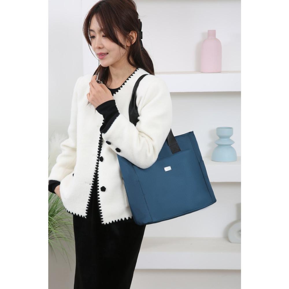 Mom bag Fashion tote bag Oxford cloth canvas large bag Simple portable women's bag Large capacity women's bag