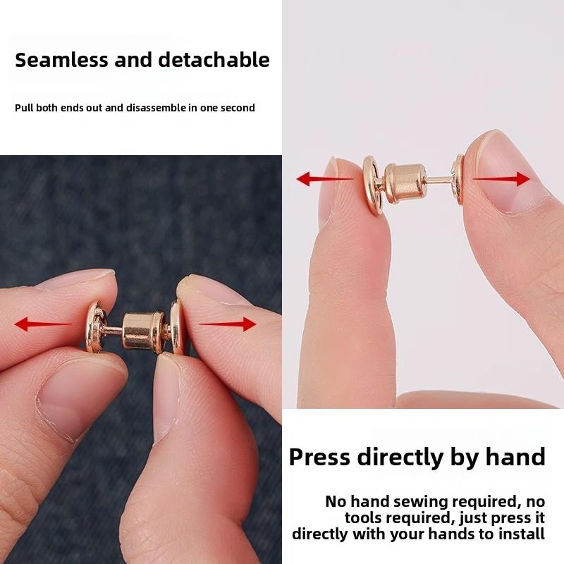 1 Pair Invisible Trouser Leg Shortening Artifact Trouser Leg Anti-drag Adjustment Buckle No-seam Closing Fixed Clip Edge Buckle