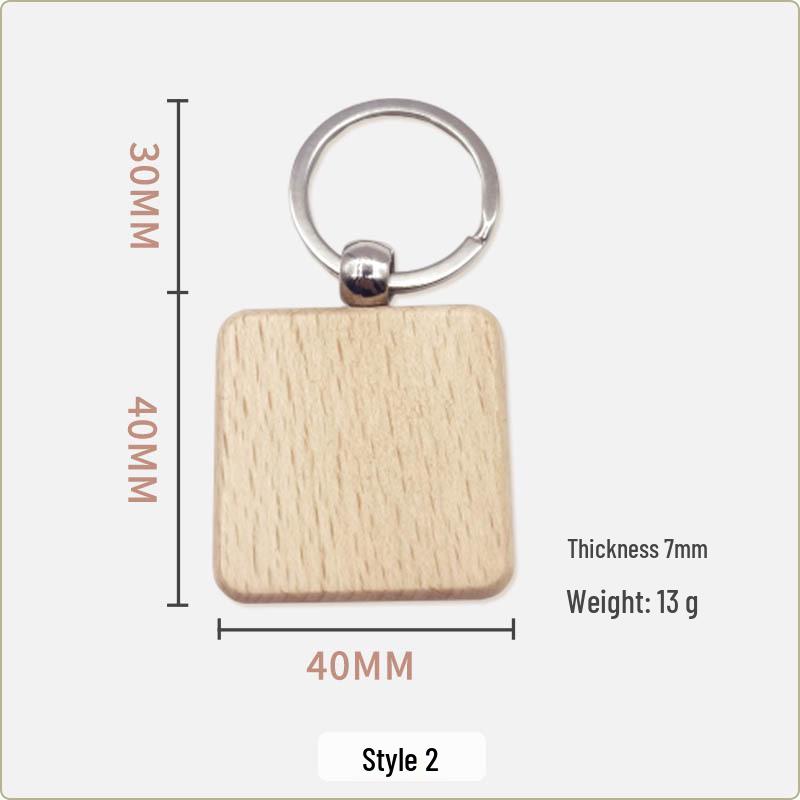 Creative Wooden Keychain & Charm: DIY Car Pendant & Gift Souvenir