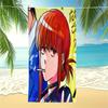 Tone Smoking Makima Anime Print Beach Towel Pool Towel Camping Towel Bath Towel Blanket for travel