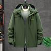 Casual Men's Cotton Jacket Hooded Windproof Winter Daily