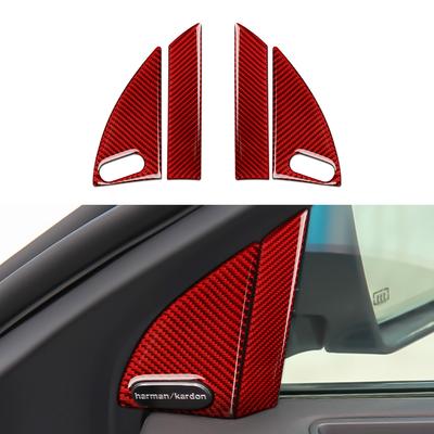 Cubierta del pilar de la ventana del triángulo de la puerta del coche para accesorios Chrysler 300 2011-2022 de fibra de carbono
