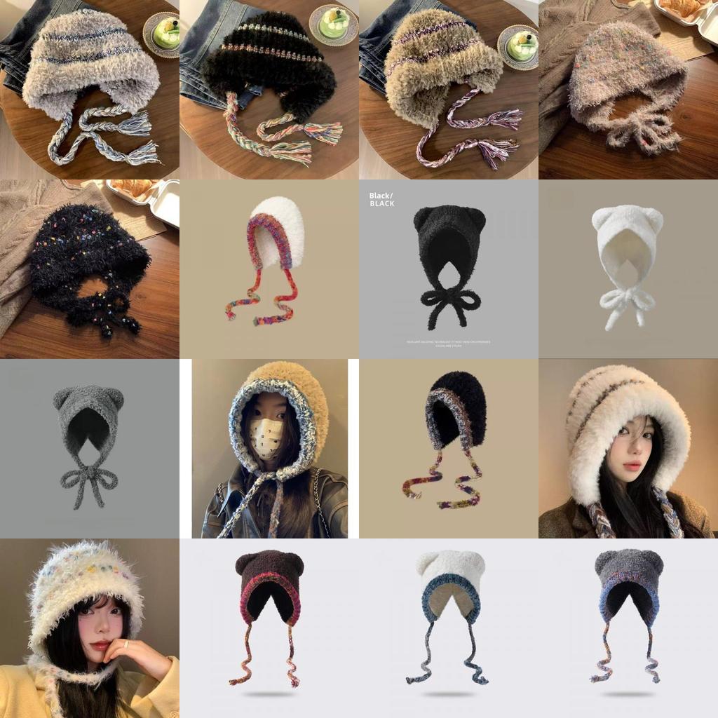 Fair Isle Wool Beanie With Foldable Design For Casual Outdoor Wear