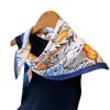 Vintage Rural High-end Printed Silk Scarf Imitation Square Versatile Shawl Neck Small Headscarf Women