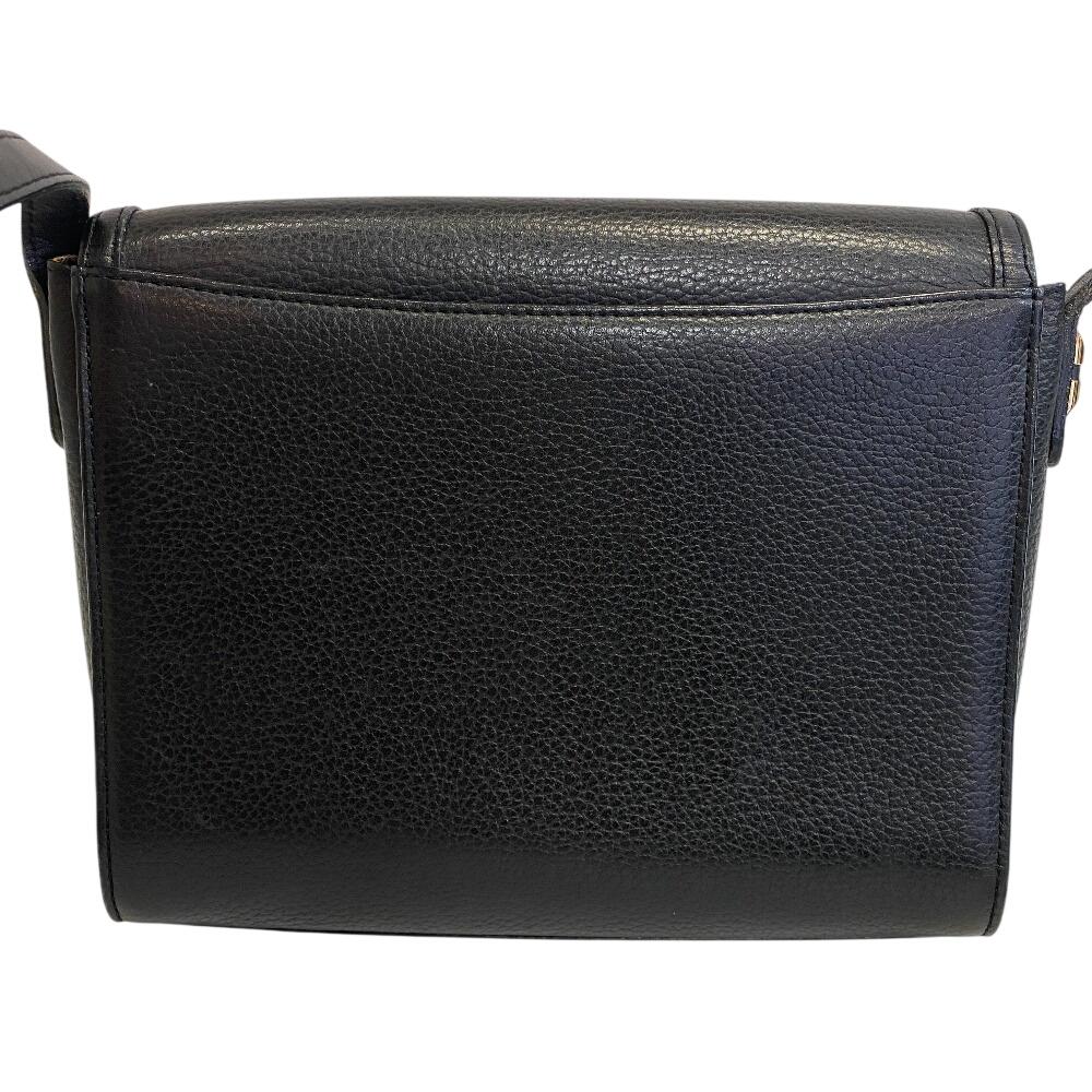 Burberry Vintage Nova Check Leather Shoulder Bag Black Leather Women Used