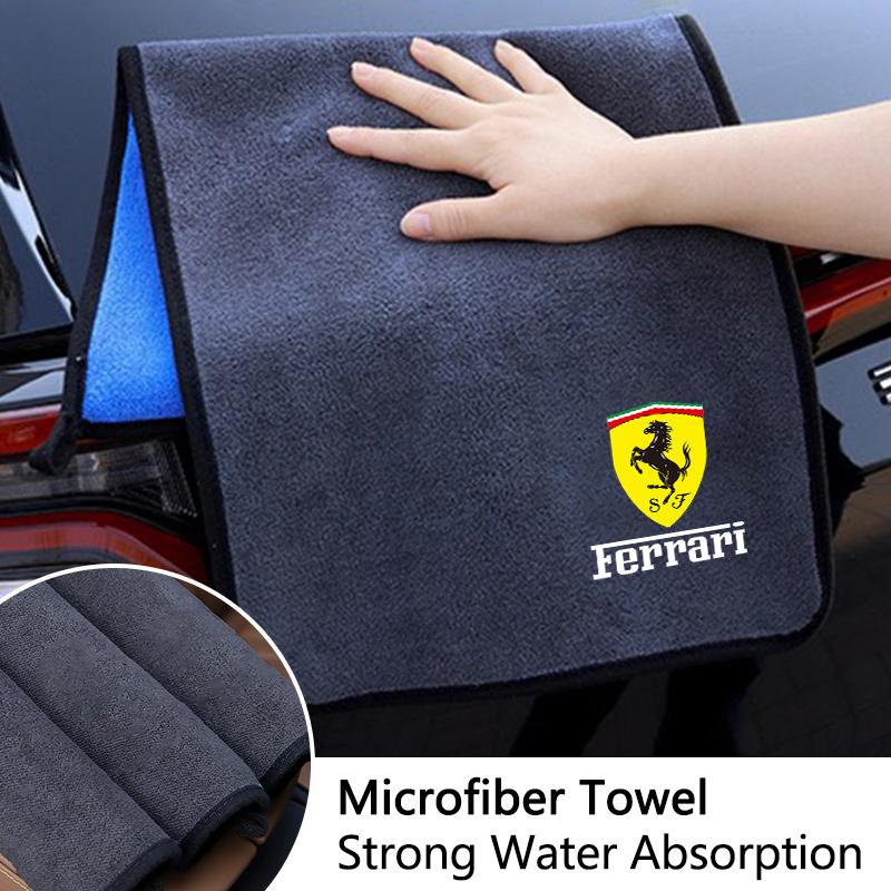 Car Microfiber Cleaning Towel Wipe Drying Cloth Clean Tools Accessory For Ferrari F430 488 458 F12berlinetta 499P 2022 488 250