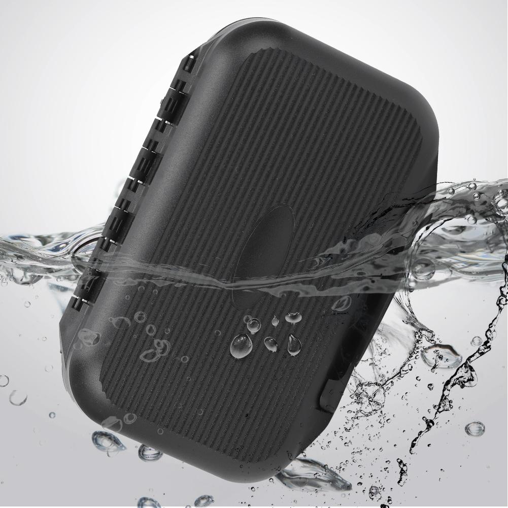 Černý přenosný box na rybářské nástrahy Vodotěsný dvouvrstvý úložný box na mušky a nástrahy Příslušenství k náčiní