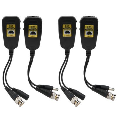4 Adet HD Video Verici Yıldırıma Karşı Güç Balunu RJ45 2'si 1 Arada HDCVITVIAHDCVBS 2~8MP