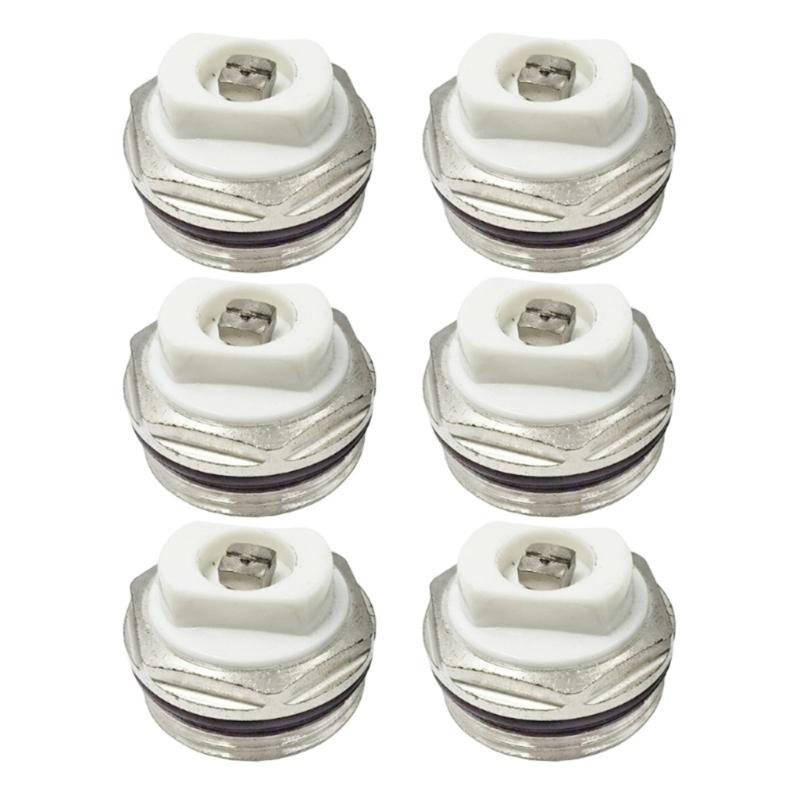 6Pcs 3/8inch Radiator Bleed Valves Sealing Radiator Bleed Valves Enduring