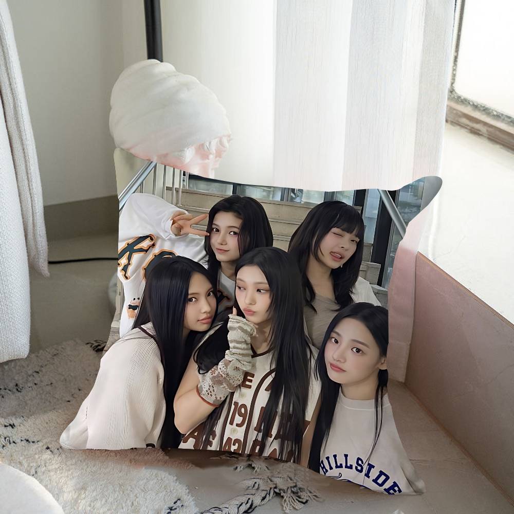 Kpop N-New-jeans Almofada Personalizada Capa de Pó Quarto Decoração de Festa Infantil Fronha Aniversário Presente para Crianças