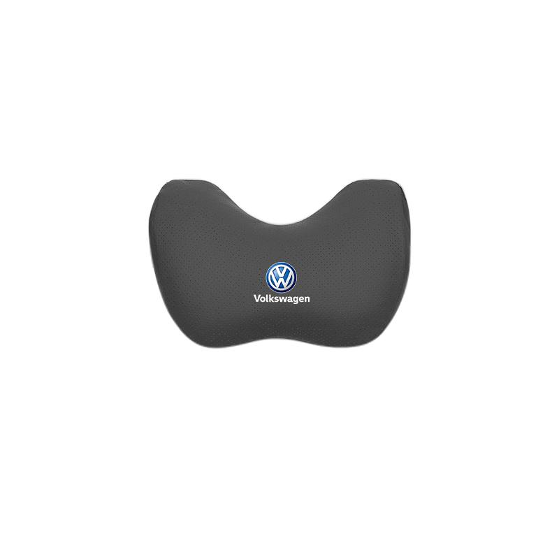 Car Seat Safety Headrest Pad Auto Emblem Neck Pillow For VW Golf T‑Roc Tiguan Polo ID.4 ID.7 Passat T‑Cross Taigo Atlas Beetle