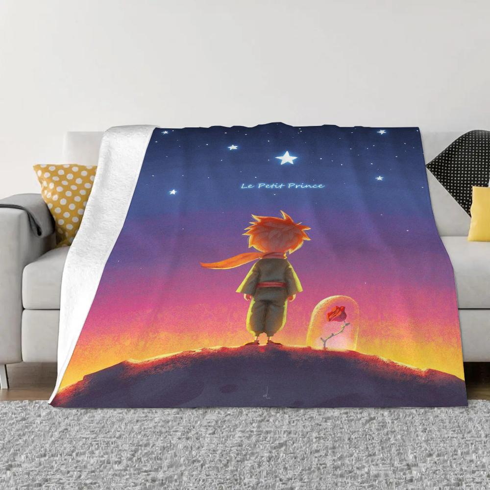 Le Petit Prince Fluffy Soft Blankets & Throws Knee Blanket King Size Luxury Bedding Bed Throw Home and Decoration Knitted Plaid