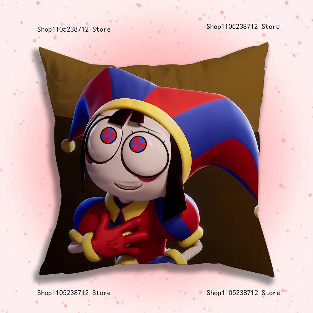 Federe Creative Divertenti a Forma di P-Pomnis Cartone Animato Decorative per Divano Casa Stampa Double-sided Corto Peluche Federa Carina