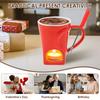 Caneca de Fondue de Chocolate Derretido Cerâmica Queijo Manteiga Aquecedor Panela Canecas de Chocolate Derretido com Garfo Vela Kit Derretedor de Fondue para Casa