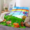 1Pc Bugs Garden Blanket For Couch Bed Plush Cozy Fuzzy Blanket Super Soft Warm Blankets For Fall And Winter 09187