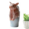 Cartoon Pig Desktop Ornaments Pig Sitting On Toilet Piggy Figurine Miniature Animal Creative Toy Kids Gift Desktop Decoration