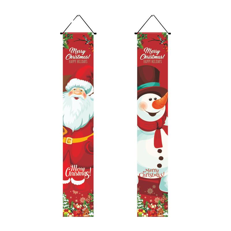 A Pair of Christmas Banners for Holidays: Suitable for Home, Party, or Garden Decoration -180cm/70.8 Inches X 30cm/11.8 Inches