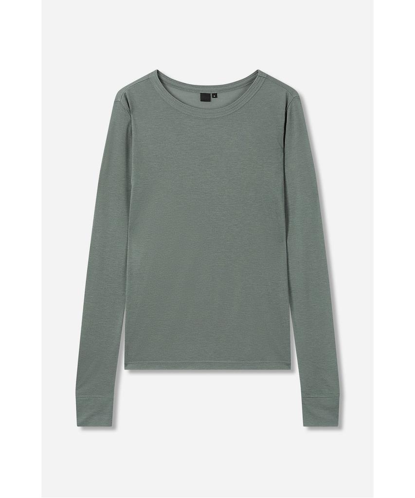 Jaa [Jaah] Women'S Wool Blended Round Neck T-Shirt_Light Green
