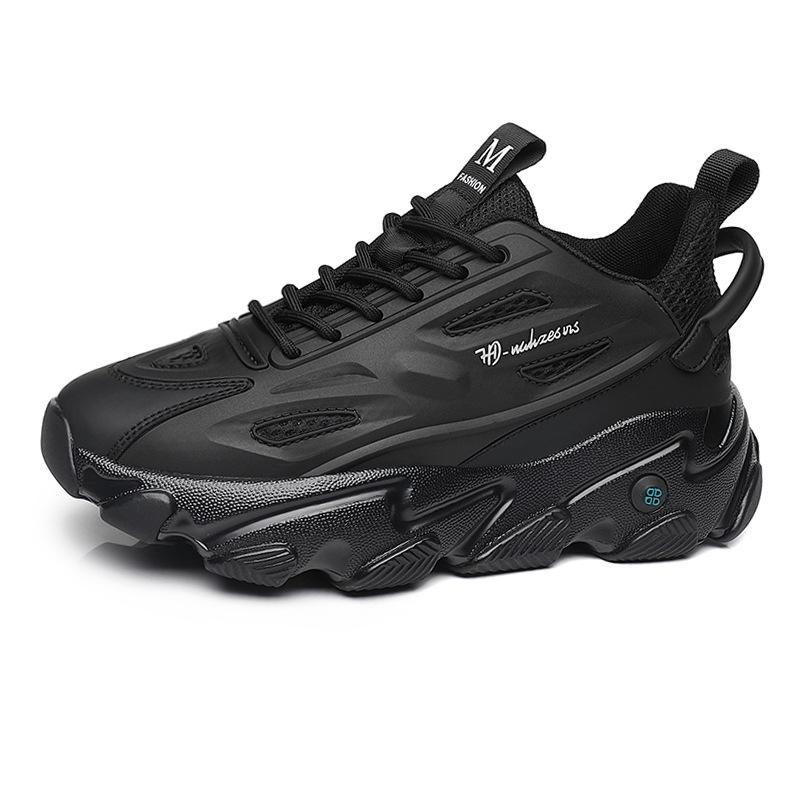 Extra Large Size Men's Shoes Spring and Autumn 2025 New Mesh Sports Shoes Fashion Casual Shoes Thick Sole Inner Height Increase Dad Shoes