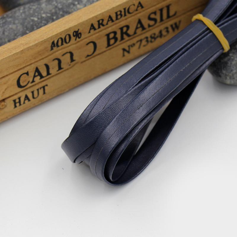 3 Metri Similpelle PU Nastro Sbieco 10mm Cucito Piping DIY Artigianato Patchwork Tappezzeria Tessile Nastro PU Guarnizione