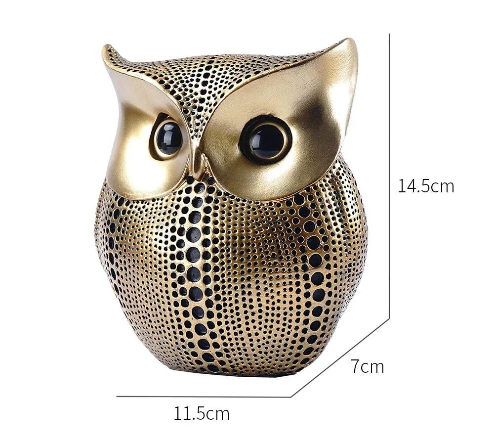 Nordic Owl Statues Home Decoration Accessories Resin Animal Sculptures Decorative Bird Ornaments for Living Room TV Cabinet