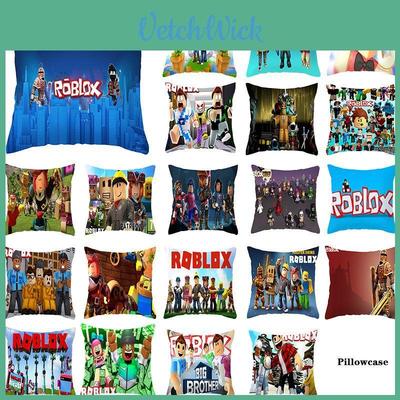 Soft Polyester Peachskin Cushion Cover With Roblox Design