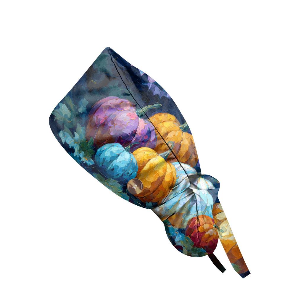 Moda Cadılar Bayramı Baskılı İş Şapkası, Rahat Kadın At Kuyruğu Şapkası, Yıkama Şapkası, Baotou Şapkası