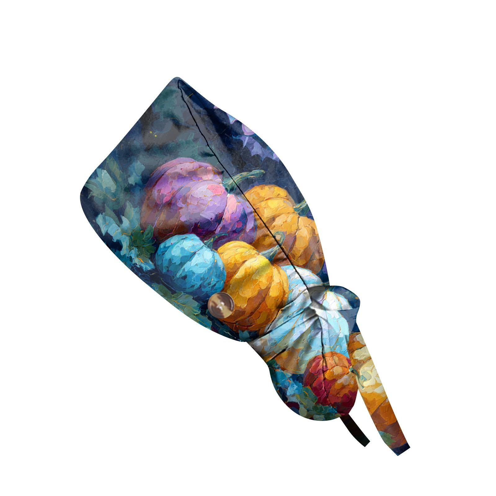 

Модная рабочая кепка с принтом на Хэллоуин, повседневная женская кепка с хвостиком, кепка с постиранной резинкой, кепка Baotou One Size тёмно-синий