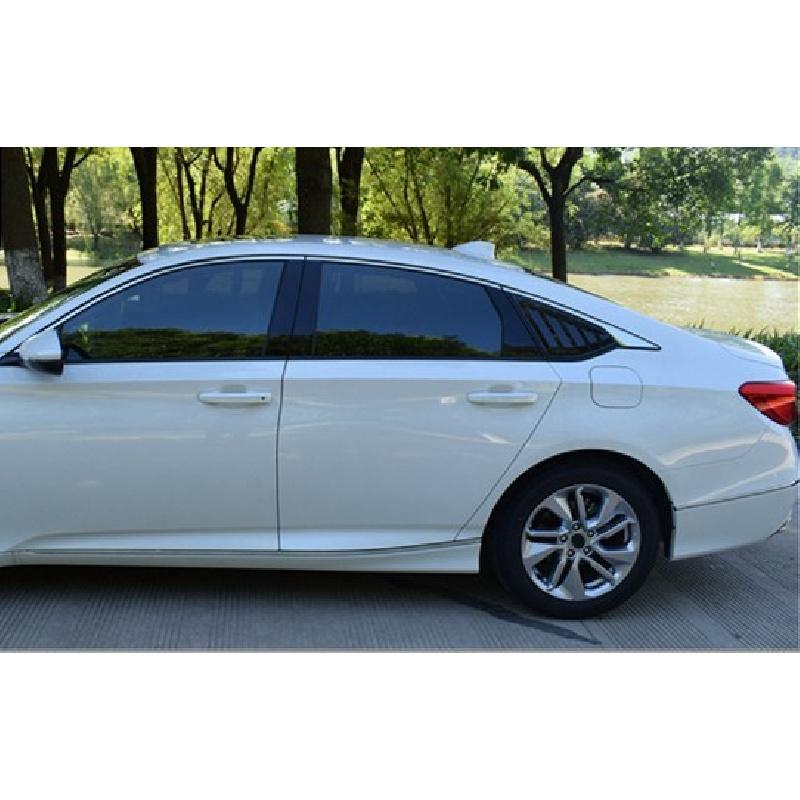 2X Car Side Vent Window Quarter Louver Cover Carbon Fiber Style For Accord 18-20