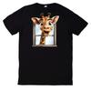 T-Shirt Giraffe Tier Witzig Gift Idea Funny Gift Motif Cotton