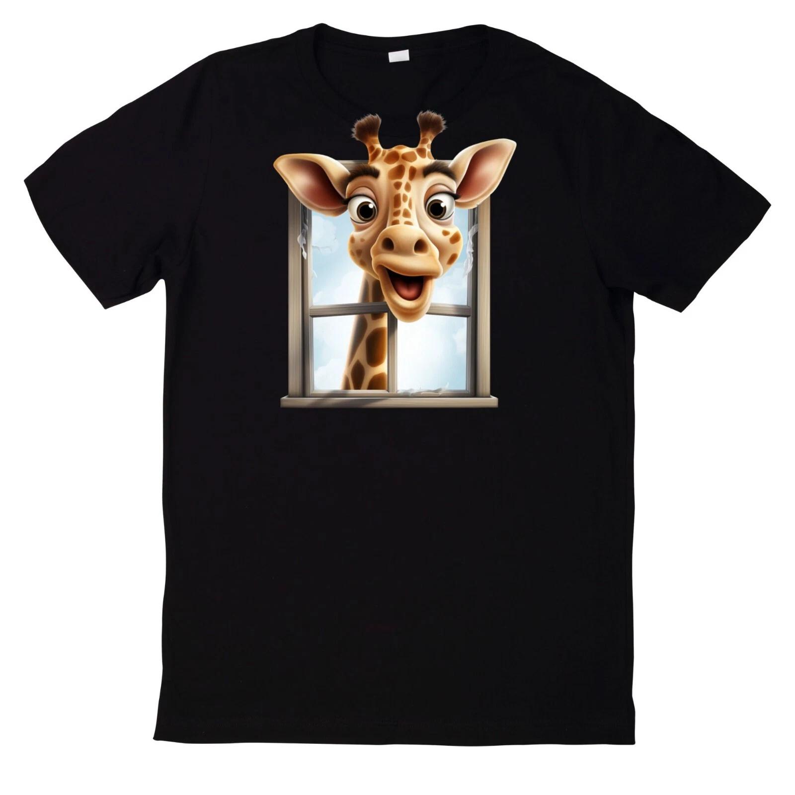 T-Shirt Giraffe Tier Witzig Geschenkidee Lustig Geschenk Motiv Baumwolle S