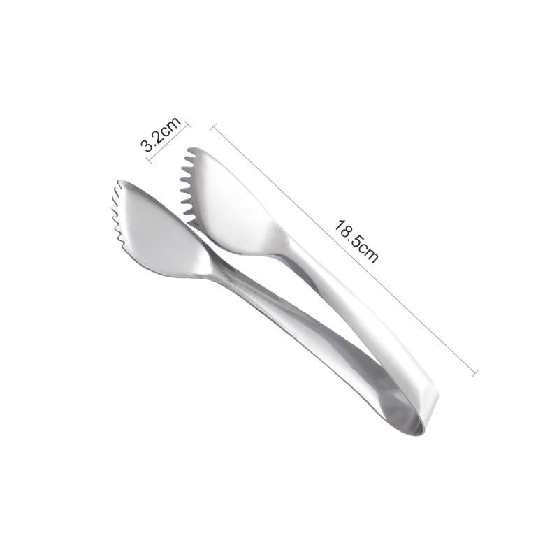 

304 Stainless Steel Serrated Food Tongs Steak Bread Ice Cube Clips Gold Clamp Home Kitchen Gadgets серебряный