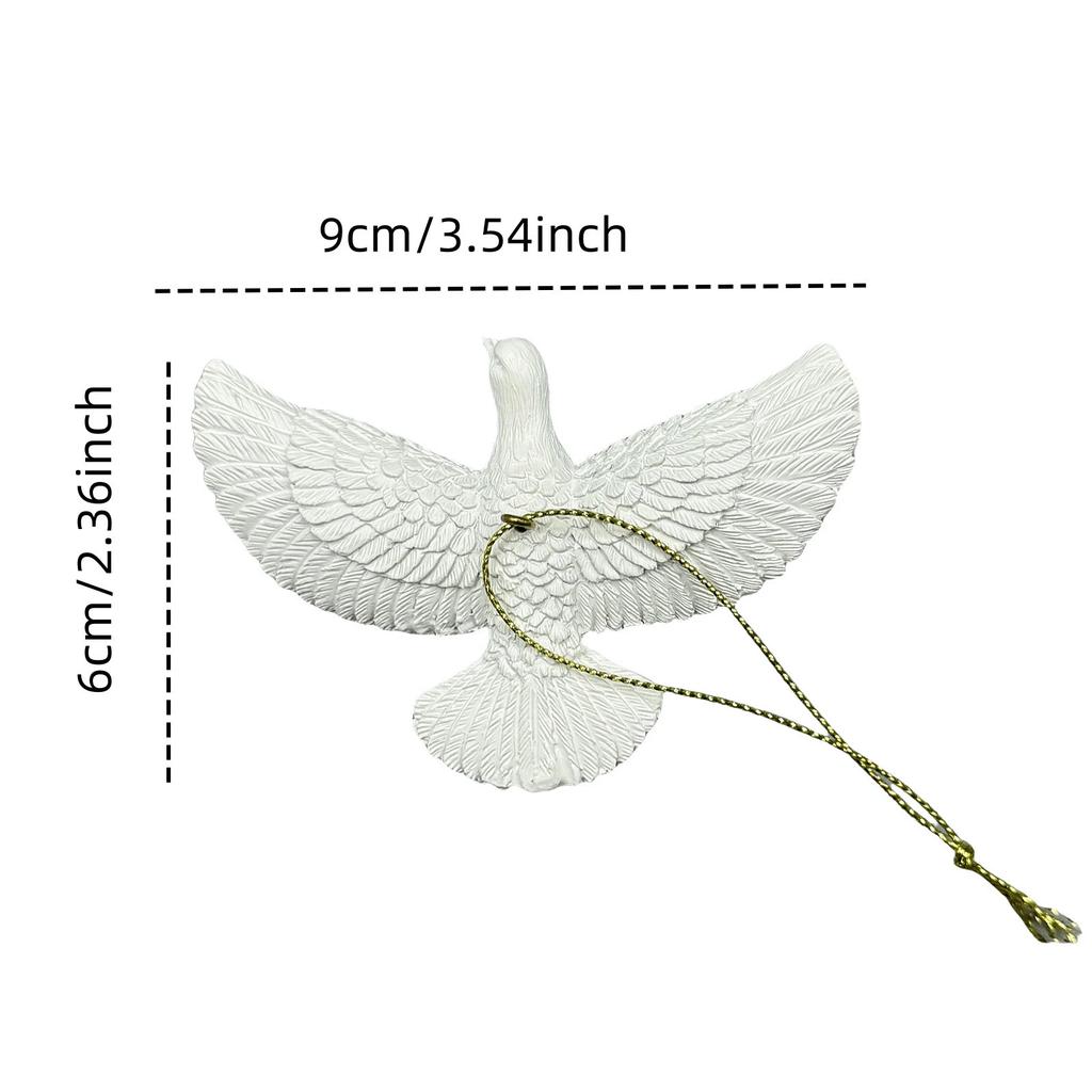 1-4pcs Peace Doves Resin Christmas Decorations Creative Home Festival Sculpture Outdoor Courtyard Friendship Dove Decoration