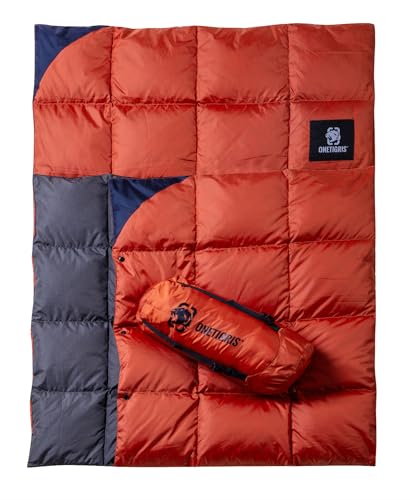 Пуховое одеяло OneTigris, 195 см x 135 см, Многоцелевое одеяло для холодной погоды, Кемпинга, Отдыха на природе, Плед, Одеяло, Автомобильный кемпинг, Ультралегкое, Палаточный стеганый плед