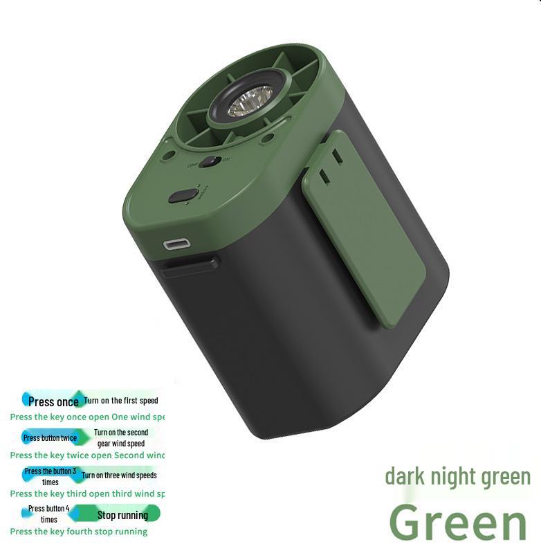 2026 Turbocharged Portable Mini Waist Fan for Outdoor Use and Construction Sites 88.8*57.5*79mm