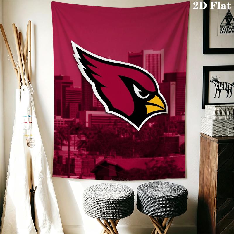 Arizona Cardinals Wall Tapestry Aesthetic Wall Hanging Printed Fabric Blanket Decorative Tapestries for Bedroom Living Room Home Decor