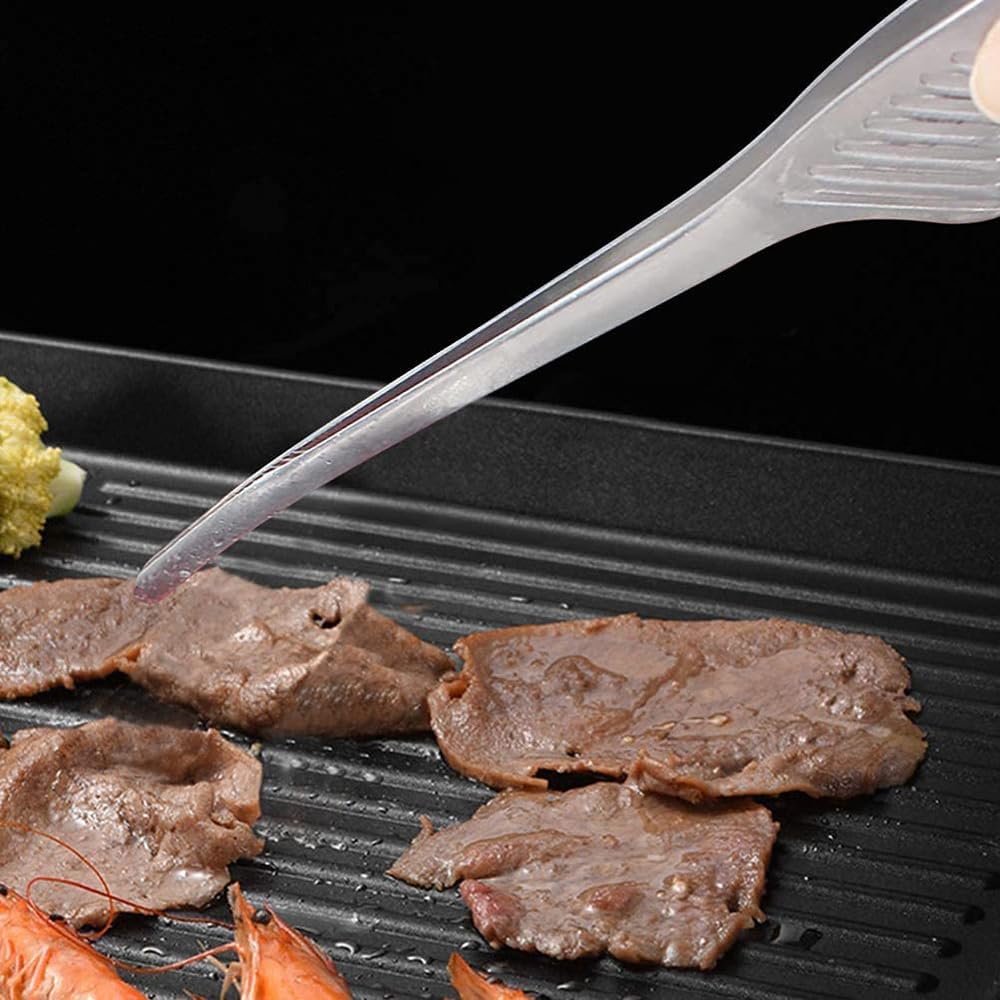 BIUTEFOR Stainless Yakiniku Durable and Abrasion Resistant Tongs, Steel, Tongs, Camping, BBQ, Condiments, Cooking, Non-Slip Design, (25)