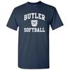 Butler Bulldogs Arch Logo Softball T Shirt - Navy