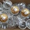 30/50pcs Clear Sphere Candy Box Holder, Floral Insert for Luxury Chocolate Truffles, Wedding Favor & Bakery Display Case