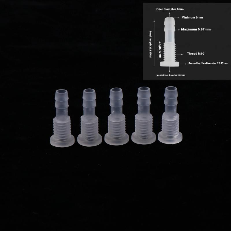 

5 шт. M5 M6 M8 M10 M12 M14 M16 Пищевые ПП Прямые Проходные Соединители Соединители для Воздушного Шланга Аквариумного Бака Фитинги для Ирригационных Труб 6-M10